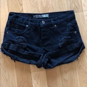 Black Sands Crossroad Denim Shorts - Amuse Society